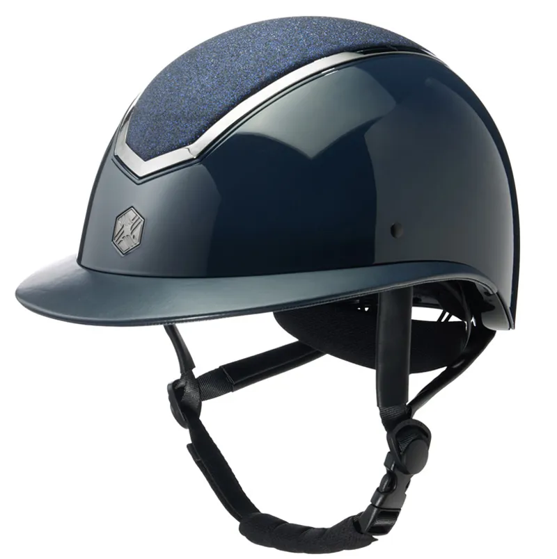 Charles Owen EQX Kylo Wide Peak - Navy Gloss / Pewter Sparkly